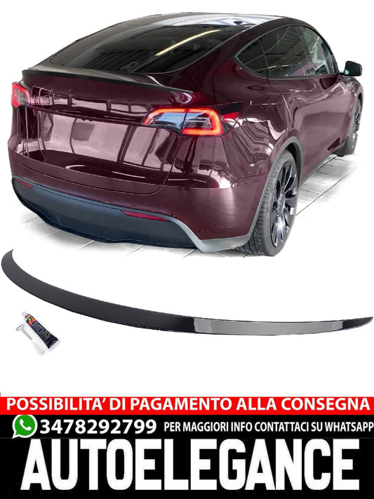Labbro dello spoiler posteriore Performance nero lucido per Tesla Model Y dal 2019