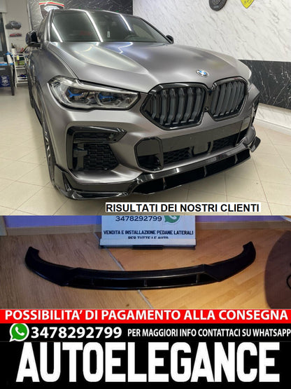 Splitter anteriore lama Performance Type 2 Nero lucido adatto per BMW X6 G06