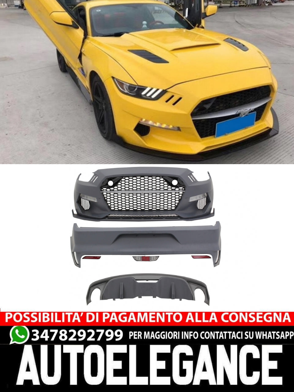 Bodykit suitable for Ford Mustang Mk6 VI Sixth Generation 2015-2017 Rocket Style