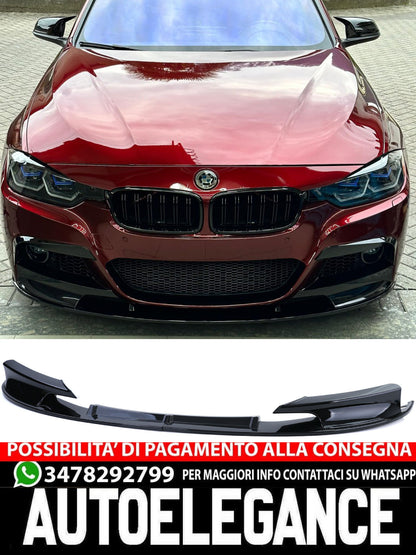 Splitter anteriore sotto Paraurti nero lucido adatto per BMW Serie 3 F30 F31