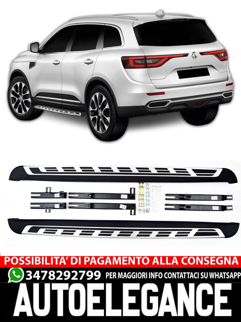 SIDE STEPS DOOR SILLS SUITABLE FOR Renault Koleos from 2016 OE Style 