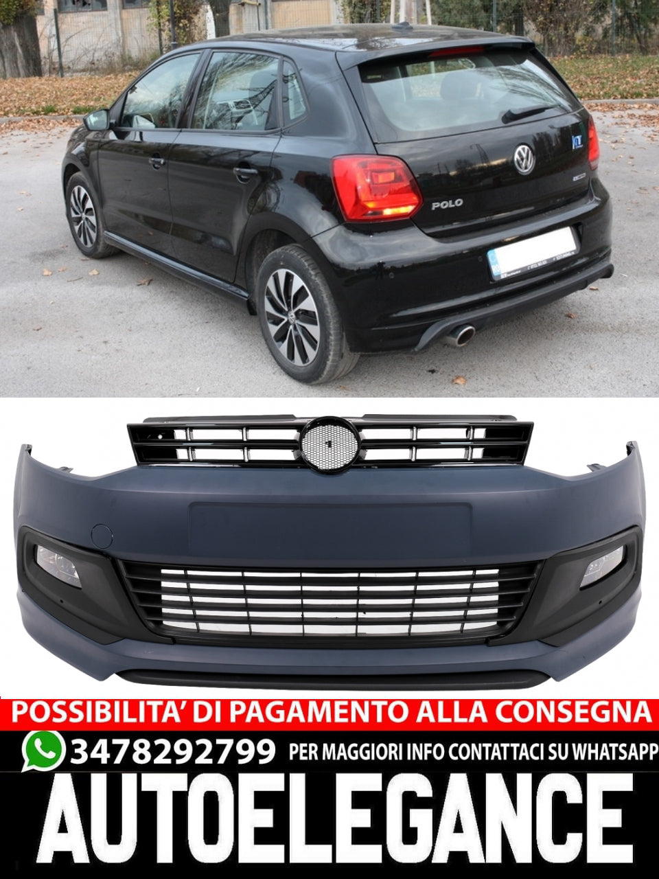 Bodykit suitable for VW Polo 6R (2009-2017) R-Line Design 