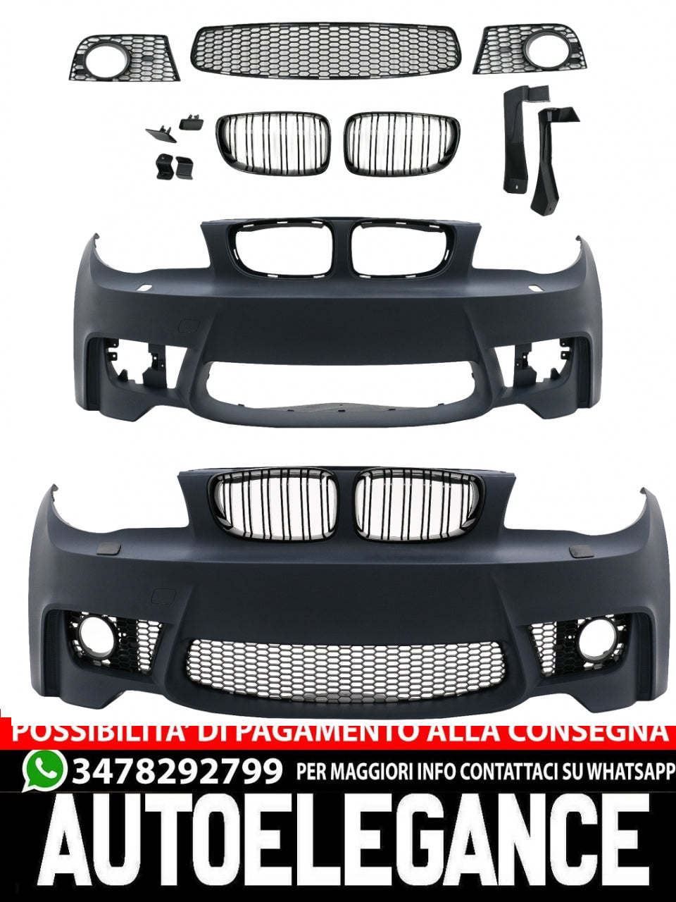 Front Bumper Suitable for BMW 1 Series E81 E82 E87 E88 (2004-2011) 1M Design 