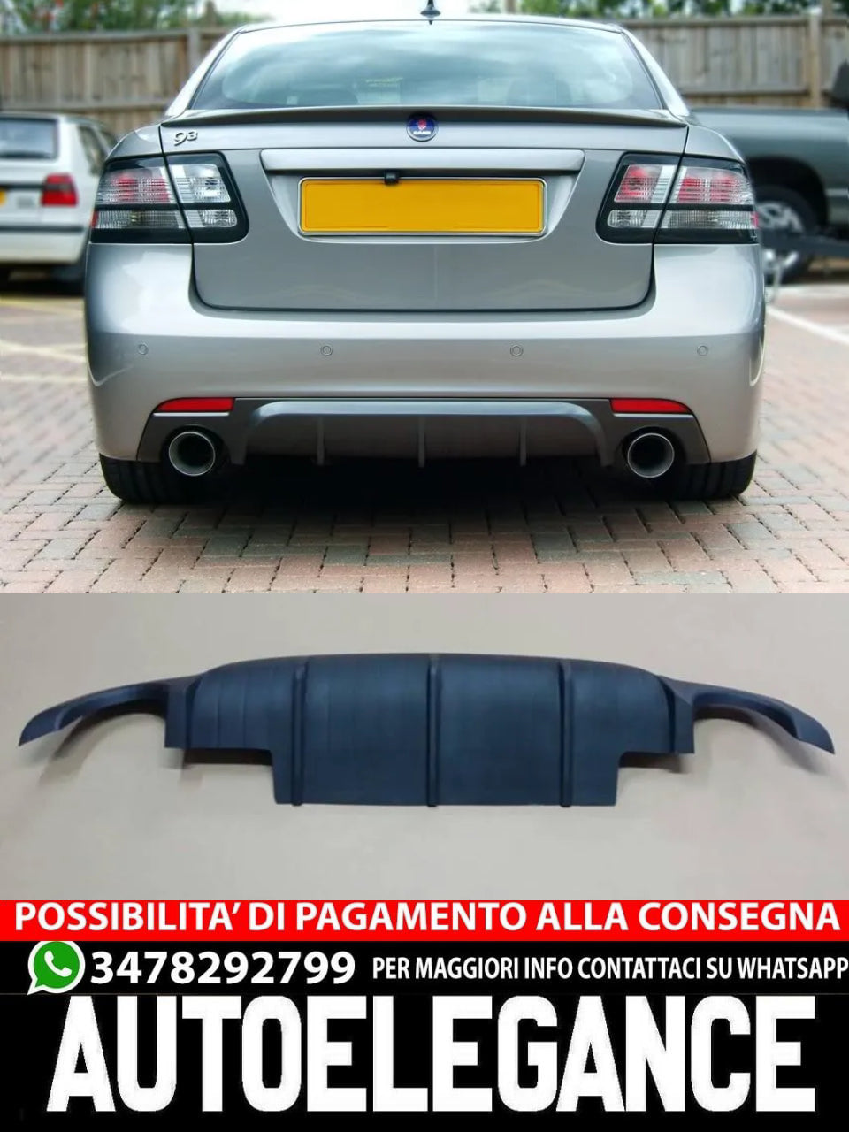 DIFFUSORE POSTERIORE adatto per SAAB 93 2008-