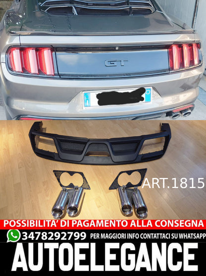 Rear Bumper Rear Diffuser Fit For Mustang 2015 - 2017