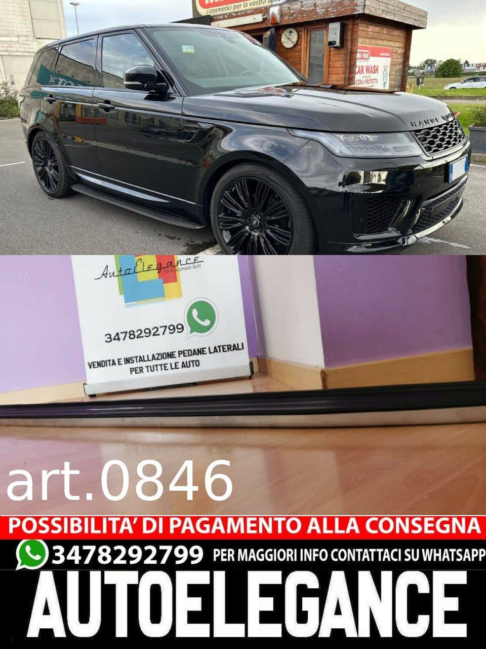 RUNNING BOARDS SUITABLE FOR RANGE ROVER SPORT L494 + RANGE ROVER 4 L405 (VOGUE ) 2013+ 