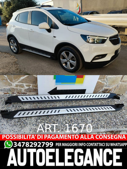 PEDANE LATERALI OPEL MOKKA / MOKKA X 2012-2020 SOTTO PORTA ANTISCIVOLO SPORT