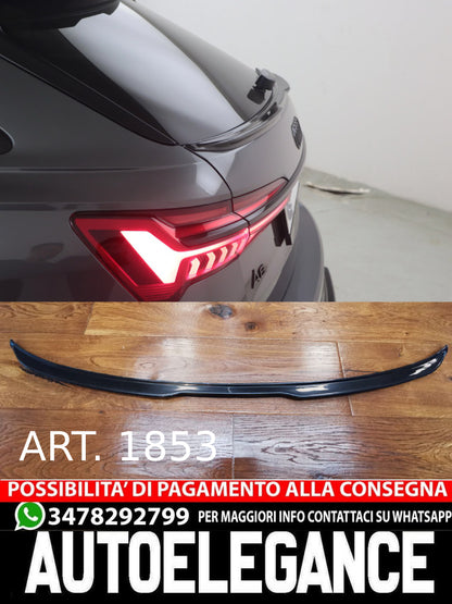 SPOILER ADATTO PER AUDI A6 C8 2019+ AVANT NERO LUCIDO ALA BAGAGLIAIO