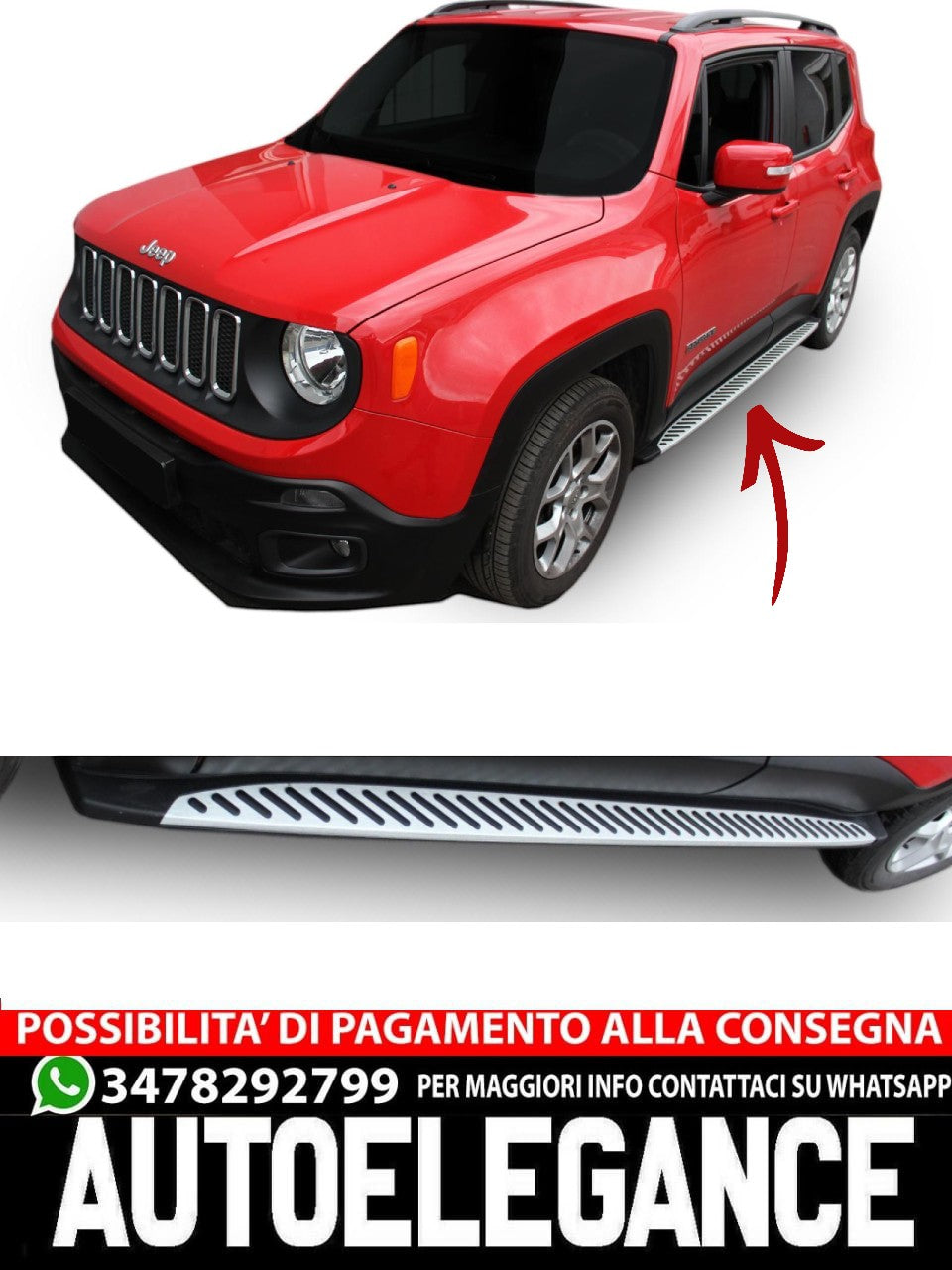 Pedane Laterali ADATTO Per Jeep Renegade dal 2014