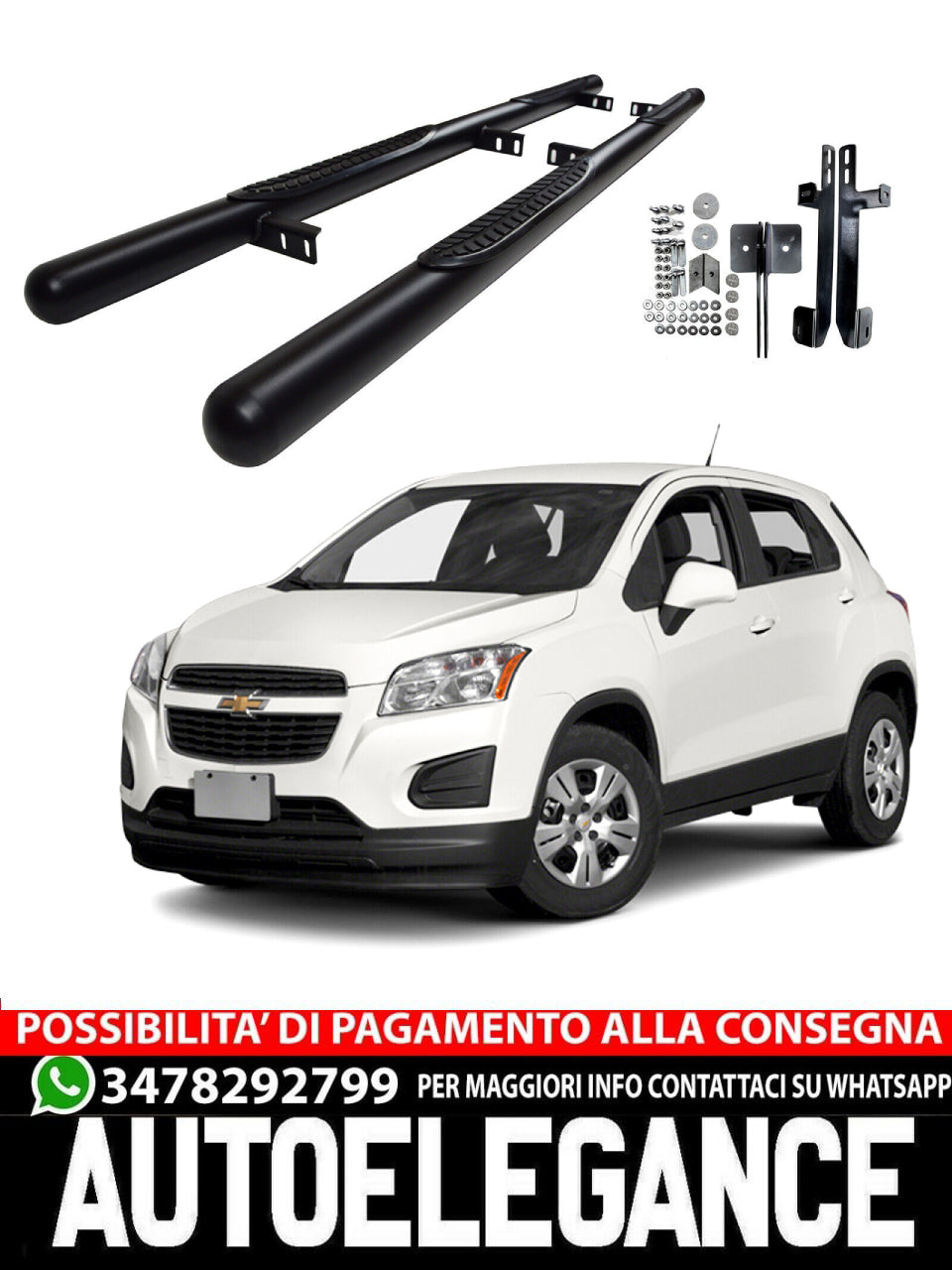 Pedane Laterali INOX ADATTO Per CHEVROLET TRAX 2012-2020