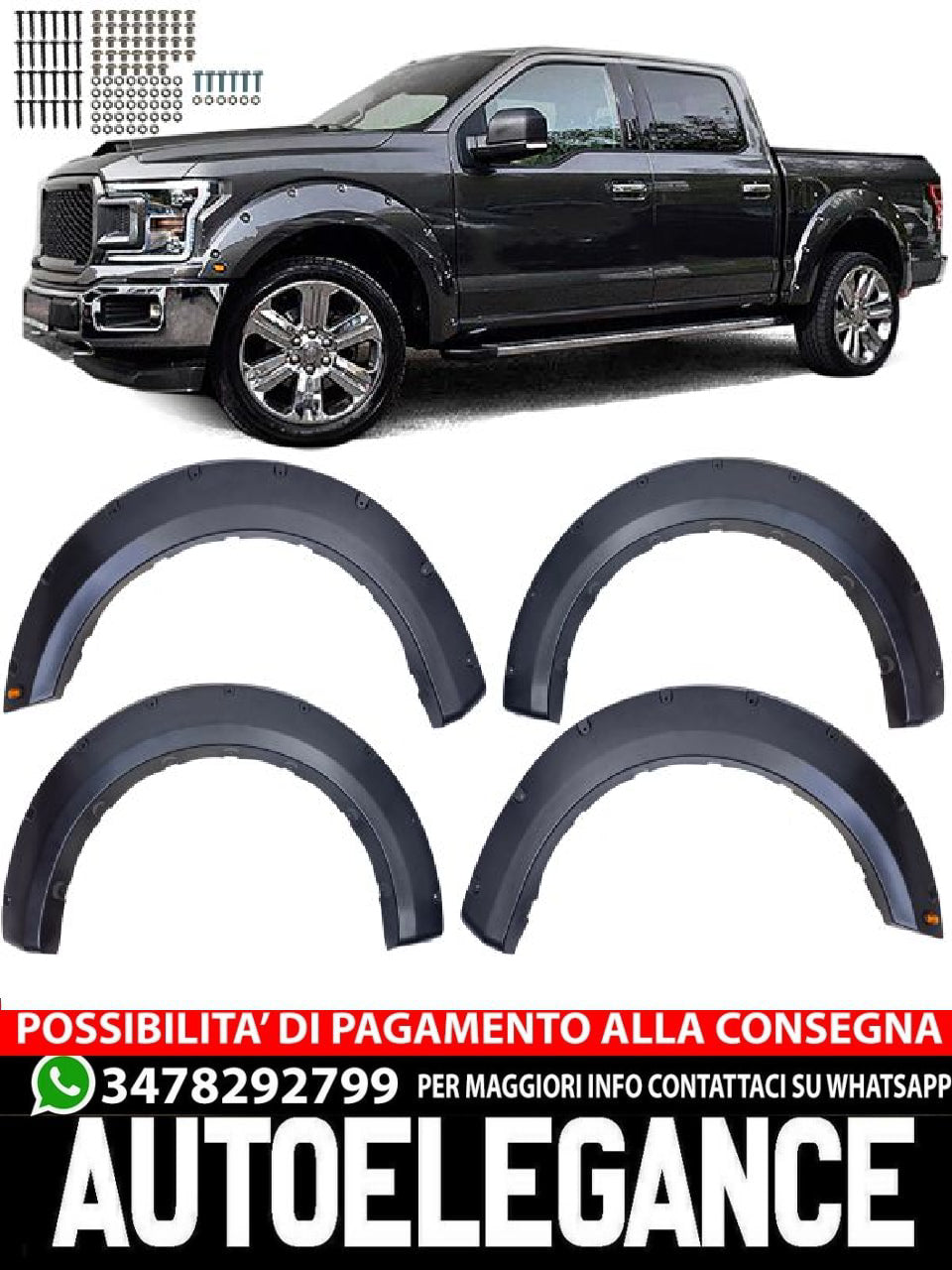 Set di parafanghi passaruota 6" adatto per Ford F150 14-20