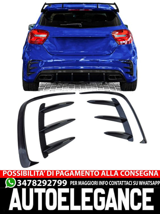 Spoilerwings Set Flaps Splitter Paraurti Posteriore per Mercedes A W176 13-18