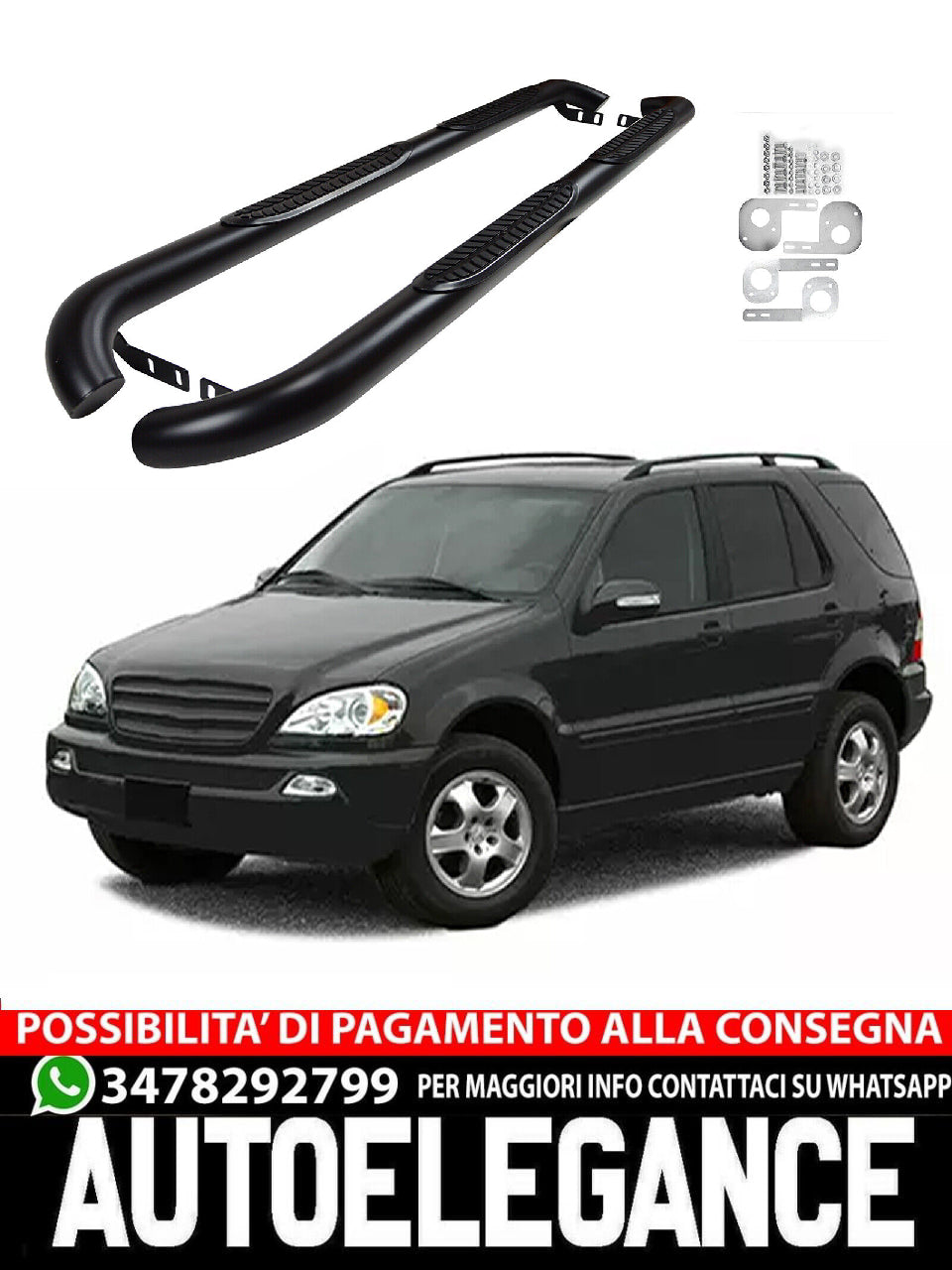 PEDANE LATERALI ADATTO per MERCEDES ML W163 1998-2005