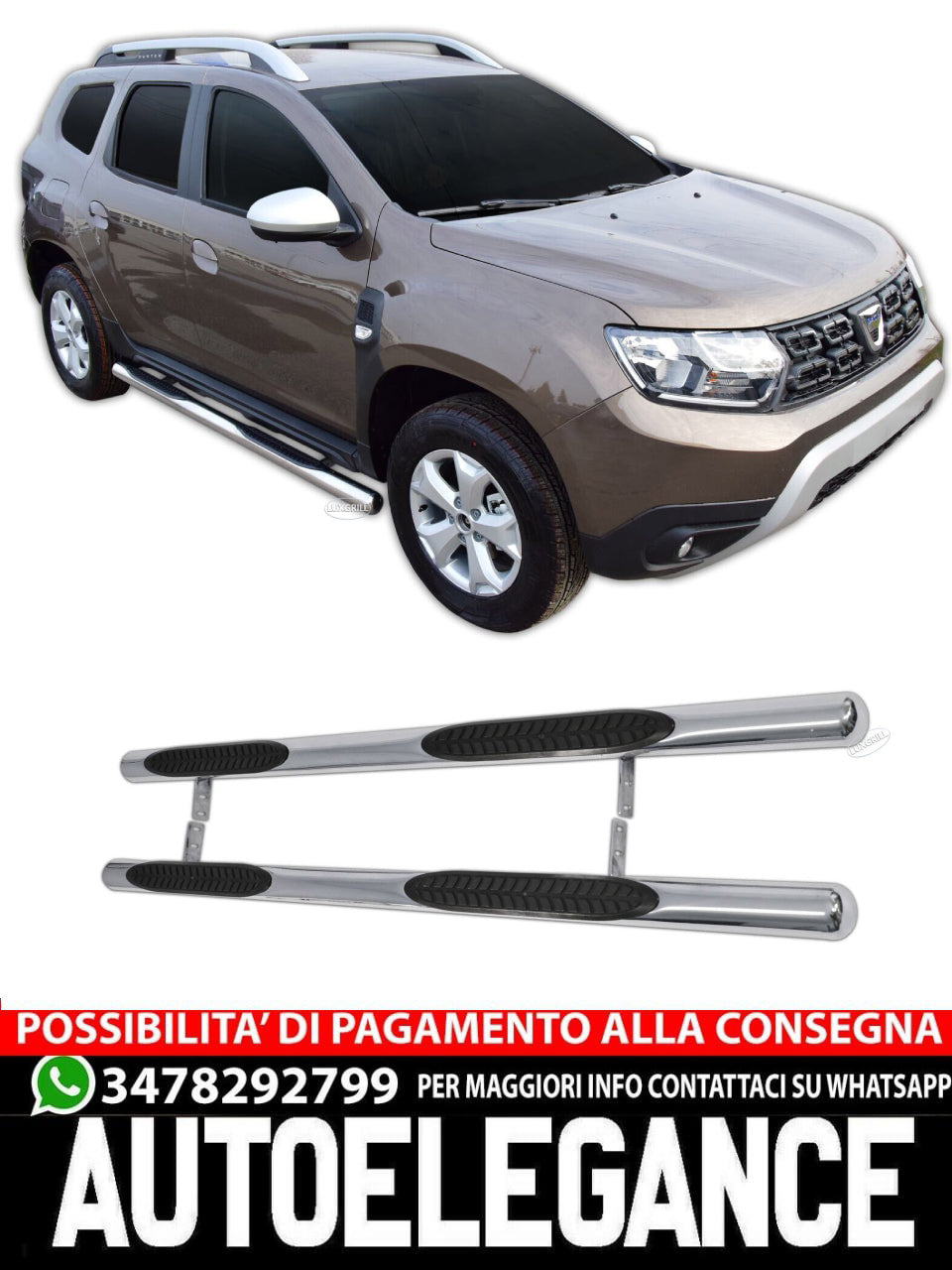 SIDE STEPS SUITABLE FOR DACIA DUSTER II 2017-2024