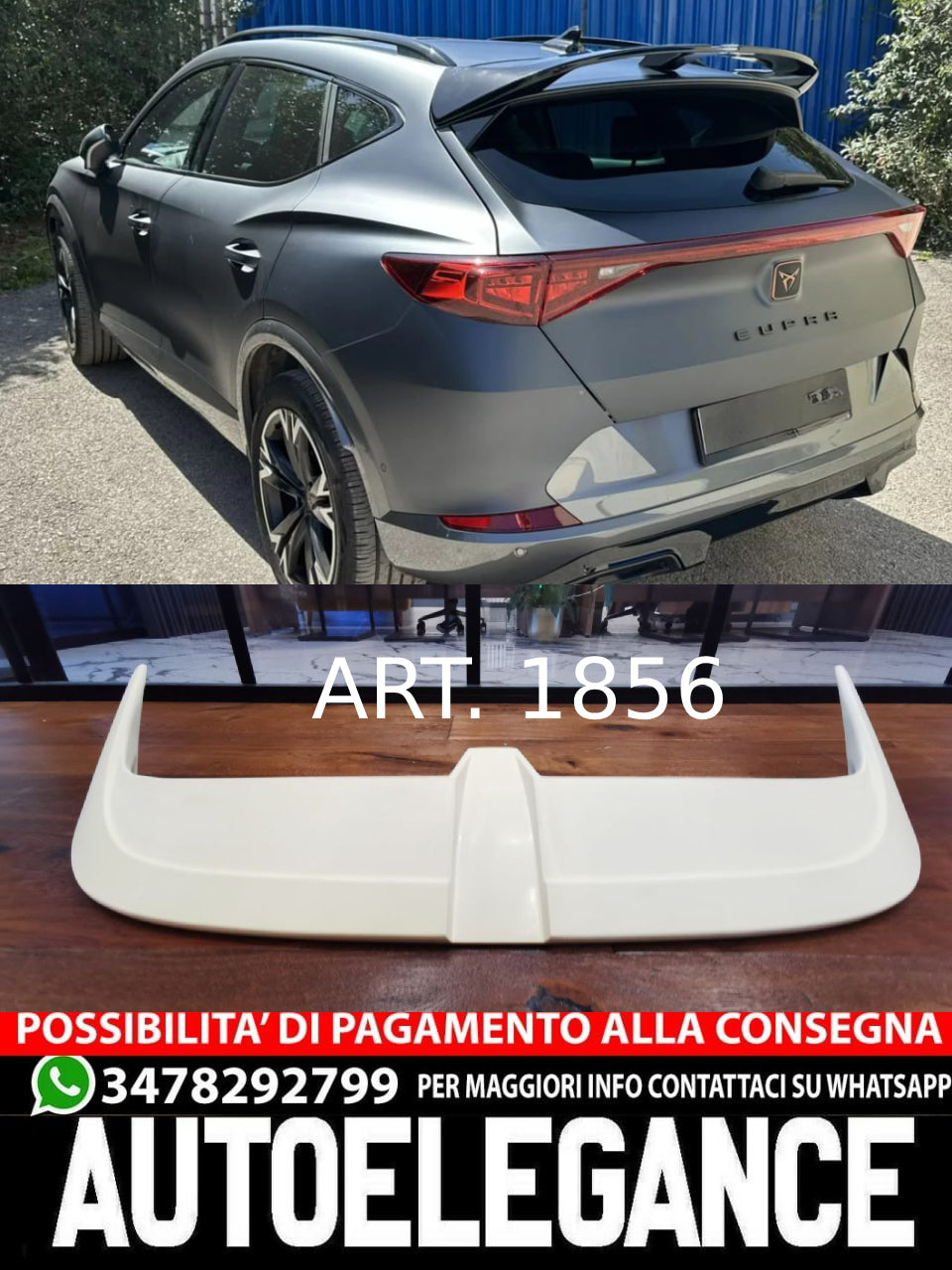 💎SPOILER ADATTO PER CUPRA FORMENTOR LOOK TUNING GREZZO💎