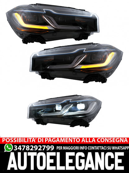 Fari a LED adatti per BMW X5 F15 (2013-2018) Conversione da HID a LED Nero