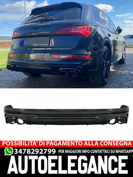 Paraurti Posteriore Spoiler Mantovana Diffusore Doppia Uscita adatto per Audi Q5 (PROMO)