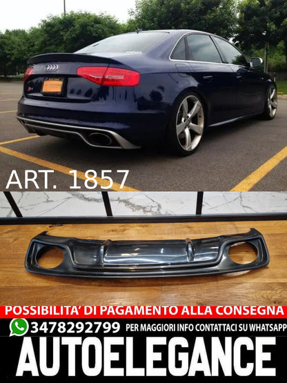 DIFFUSORE ADATTO PER AUDI A4 B8 2012-2015 SLINE LOOK RS4 GREZZO
