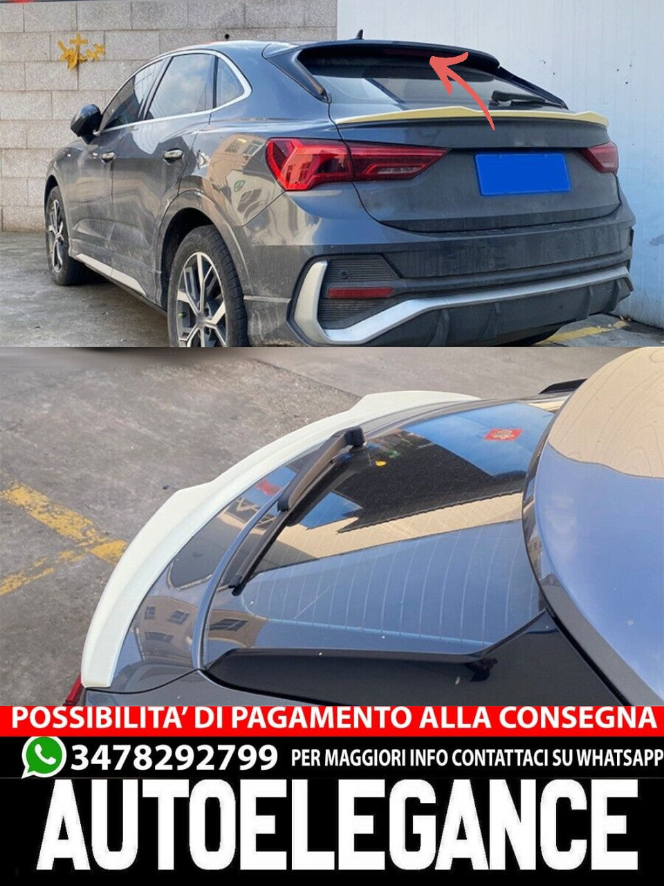 REAR SPOILER SUITABLE FOR AUDI Q3 II Sportback 2019+