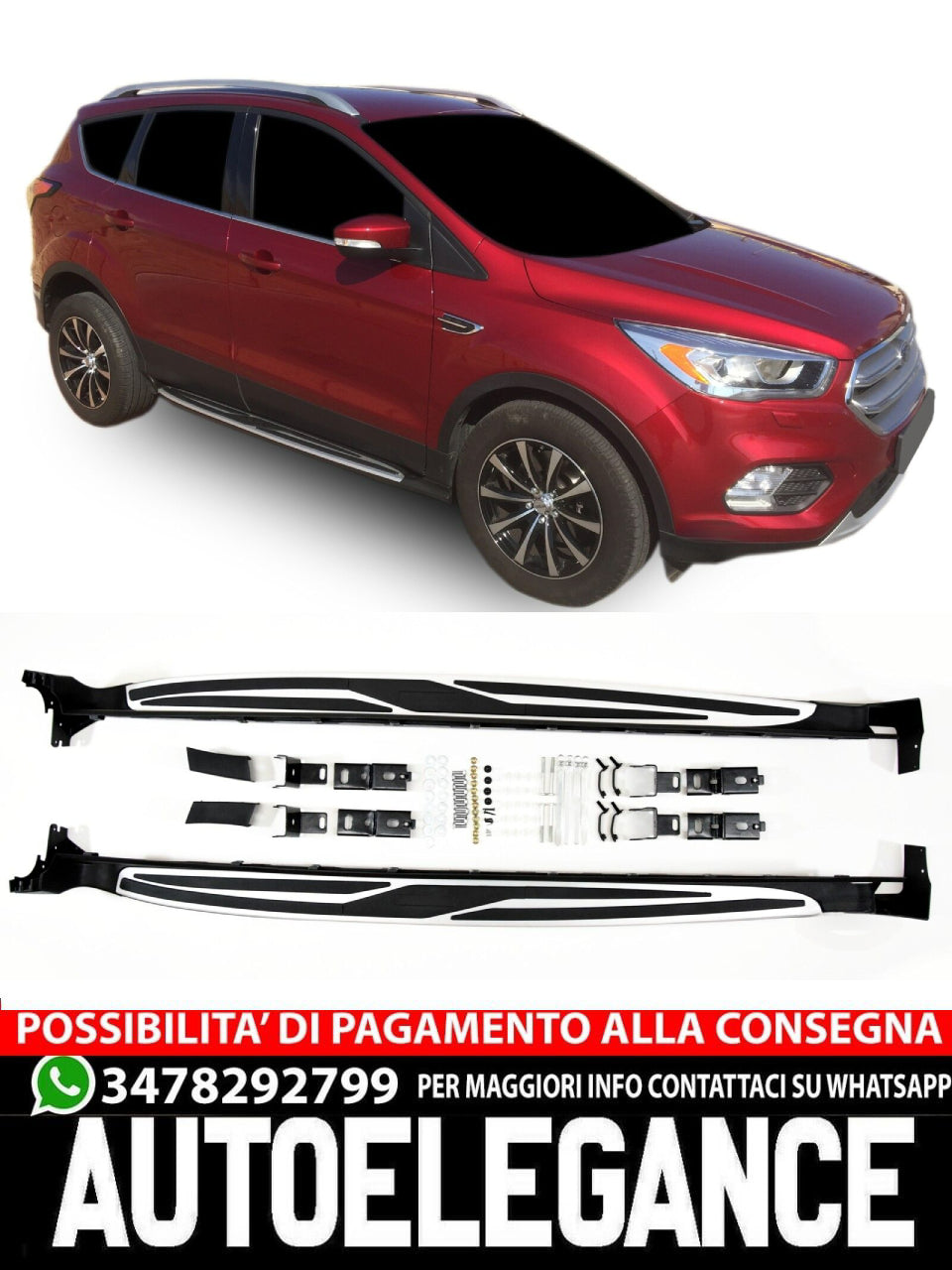 PEDANE LATERALE ADATTO PER FORD KUGA 2017-2019