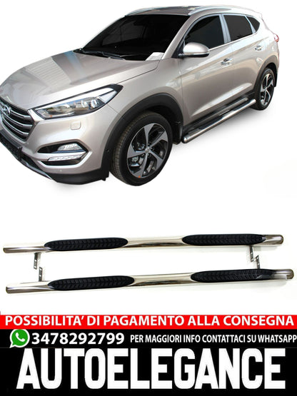 PEDANE LATERALE INOX ADATTO PER HYUNDAI TUCSON 2015 - 2020
