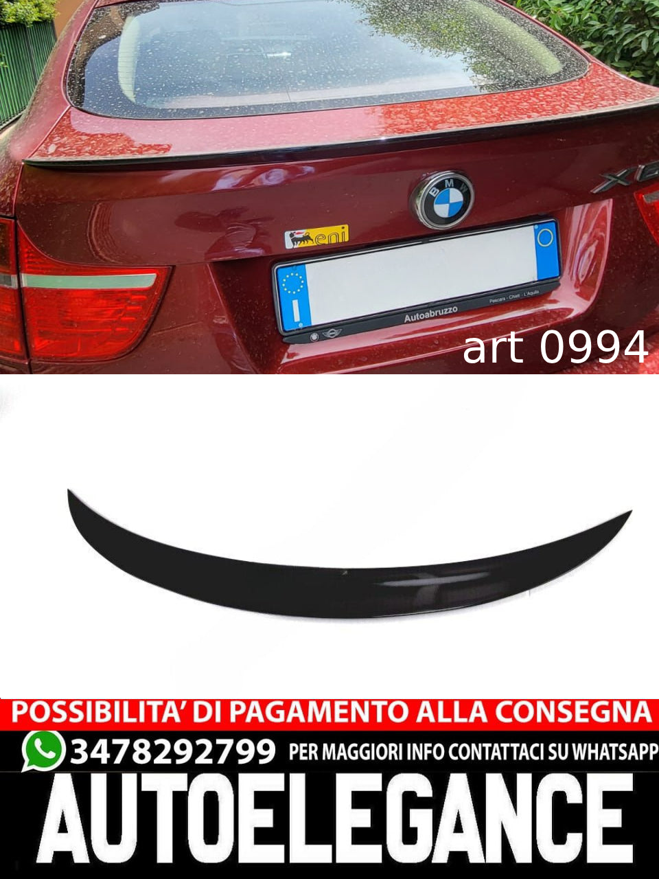 SPOILER adatto per BMW X6 E71 E72 2007-2014