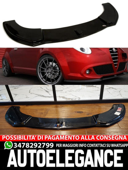 SPLITTER SUITABLE FOR ALFA ROMEO MITO 2008 - 2015 GLOSSY BLACK