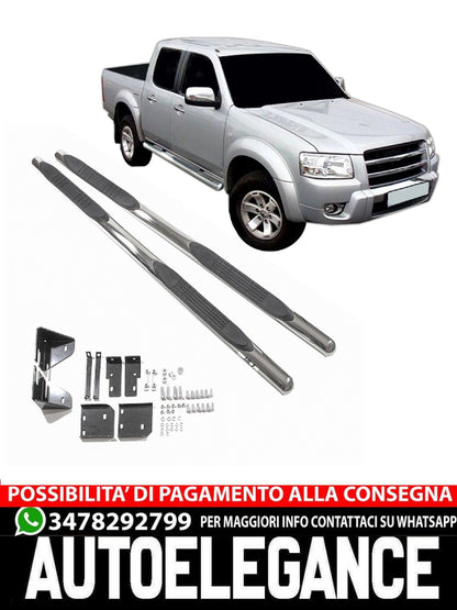 PEDANE LATERALI INOX ADATTI PER FORD RANGER 2006-12