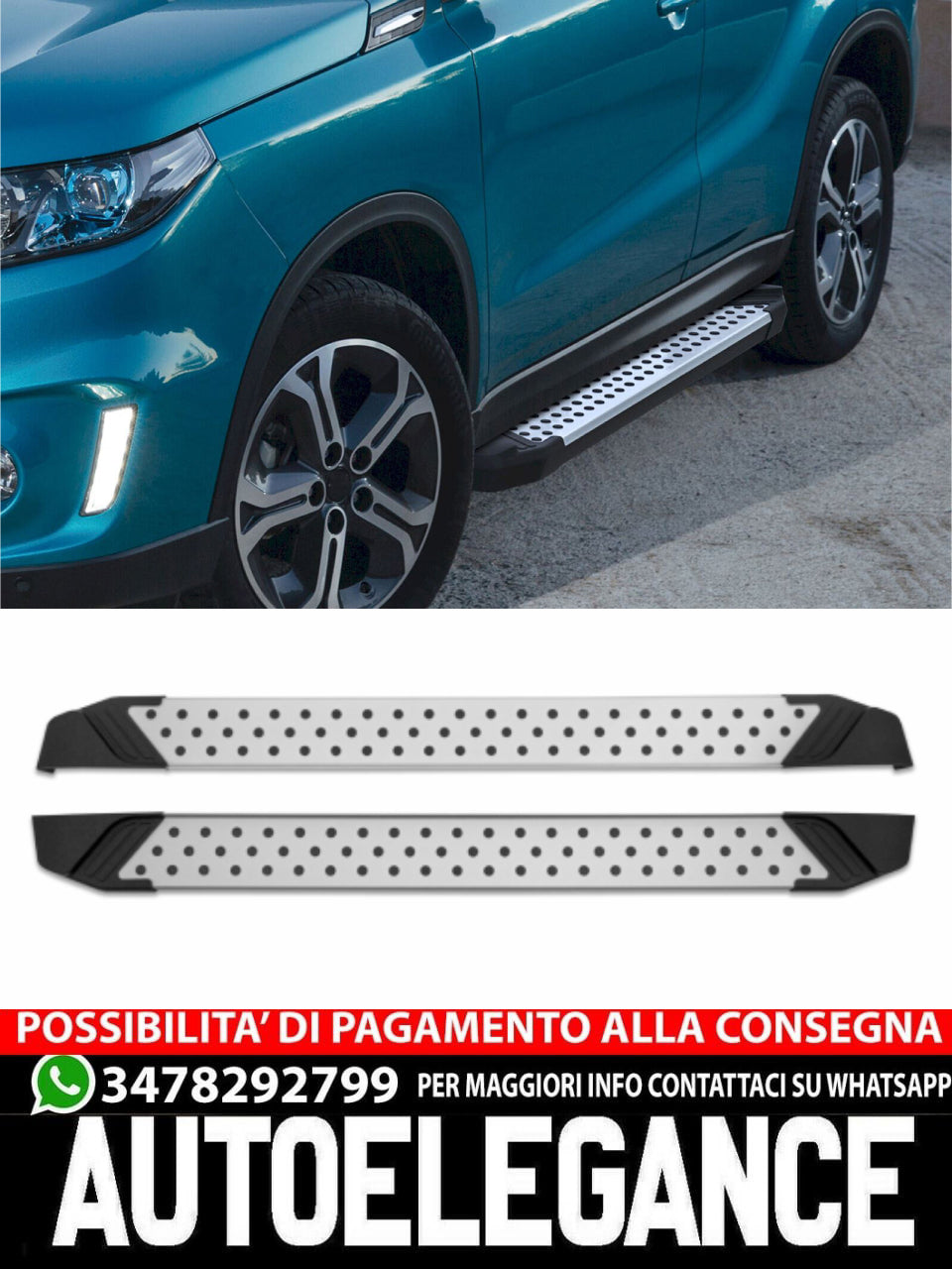 PEDANE LATERALI INOX ADATTI PER Suzuki Vitara 2015-
