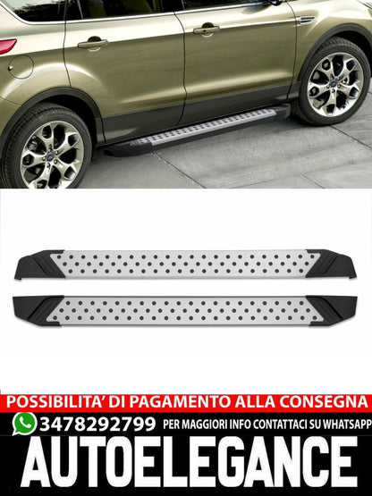 RIVAL Pedane Laterale Sottoporta Alluminio per Ford Kuga 2008-2013 Advanced
