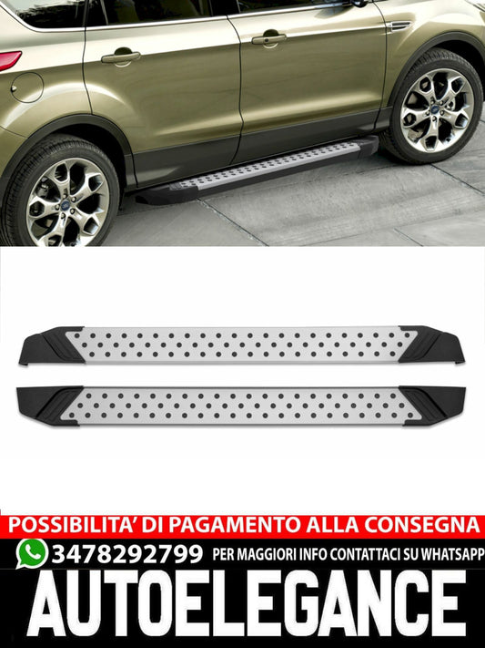 RIVAL Pedane Laterale Sottoporta Alluminio per Ford Kuga 2008-2013 Advanced