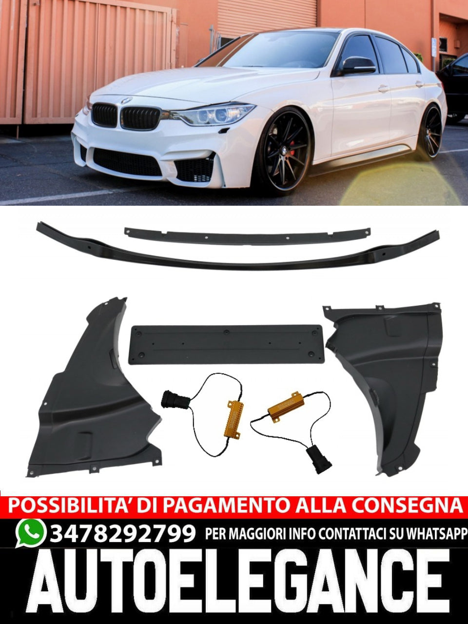Front Bumper Suitable for BMW 3 Series F30 F31 Non LCI &amp; LCI (2011-2018) M3 Sport EVO Design