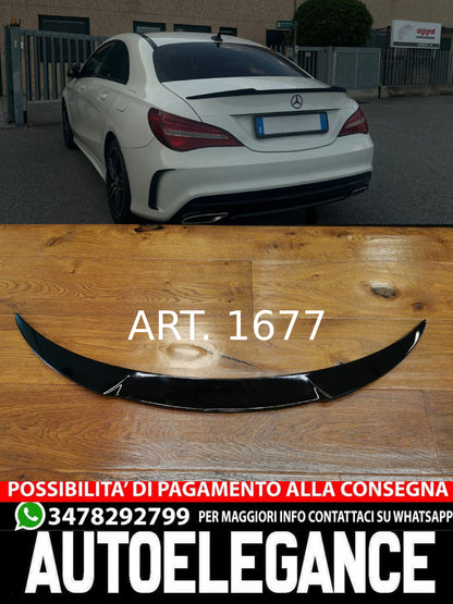 SPOILER ADATTO PER MERCEDES CLA C117 2013+ LOOK NERO LUCIDO DESIGN SPORTIVO