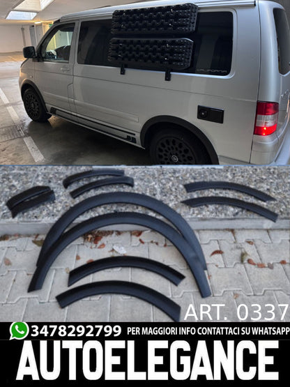 PARAFANGHI ADATTI PER VW TRANSPORTER T5 T5.1 2003-2015 NERO OPACO