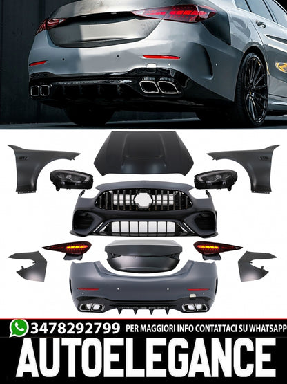 Kit carrozzeria di aggiornamento adatto per Mercedes Classe C W205 Facelift (201