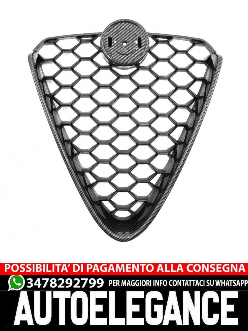 Griglia anteriore adatta per Alfa Romeo Giulia 952 (2016-2021) Carbon Look