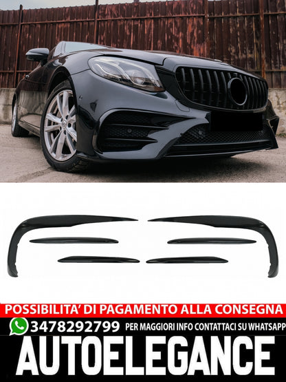 Paraurti anteriore Splitter Pinne Aero adatte per Mercedes Classe E W213 S213