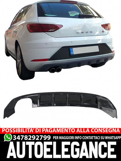 Paraurti posteriore Diffusore adatto per Seat Leon FR Mk3 Facelift 5F Hatchback (2017-2020)