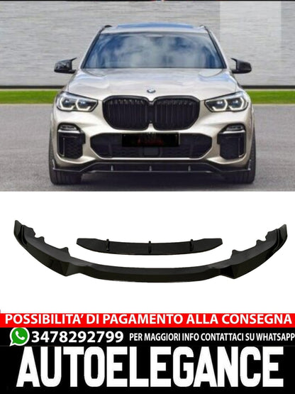 FRONT SPLITTER SUITABLE FOR BMW X5 G05 GLOSSY BLACK 