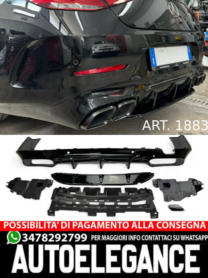DIFFUSER SUITABLE FOR MERCEDES CLS C257 2018+ AMG LOOK CLS63s GLOSSY BLACK