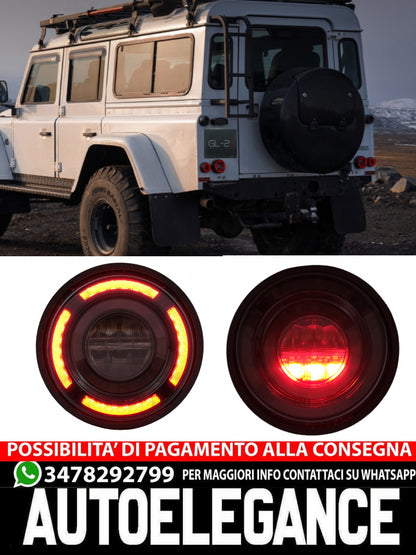 Glohh GL-2X LED Rear Lights Fit For Land Rover Defender L316 (1990-2016) Smoke Dynamic Sequential Cornering Lights