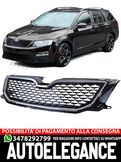 Black Chrome Sport Grille Suitable for Skoda Octavia 5E Prefacelift 12-17