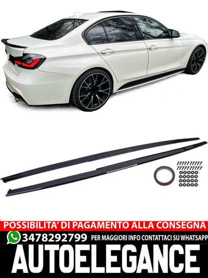 Gloss Black Side Skirts Fit For BMW 3 Series F30 F31 2011-2019