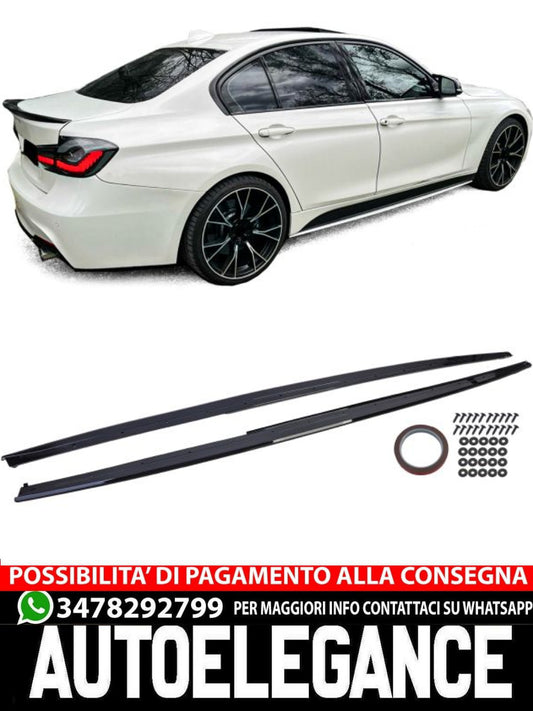 Gloss Black Side Skirts Fit For BMW 3 Series F30 F31 2011-2019