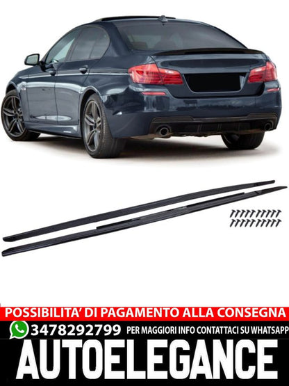 Attacco Minigonne Laterali Nero Lucido adatto per BMW Serie 5 F10 F11 2010-2017