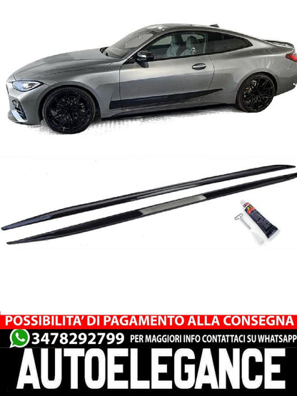 Gloss Black Side Skirts Fit For BMW 4 Series G22 G23 From 2020V