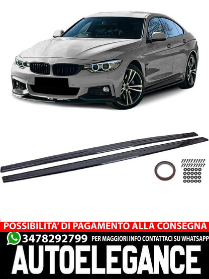 Gloss Black Side Skirts Fit For BMW 4 Series F32 F33 F36 13-21