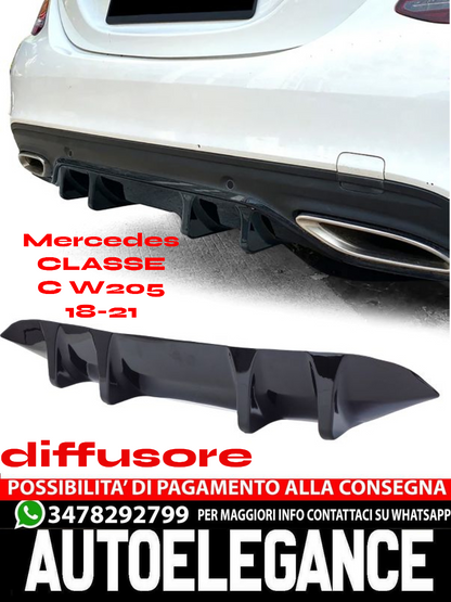 ⭐Sport DIFFUSER suitable for Mercedes C-CLASS W205 18-21 AMG-Line ⭐