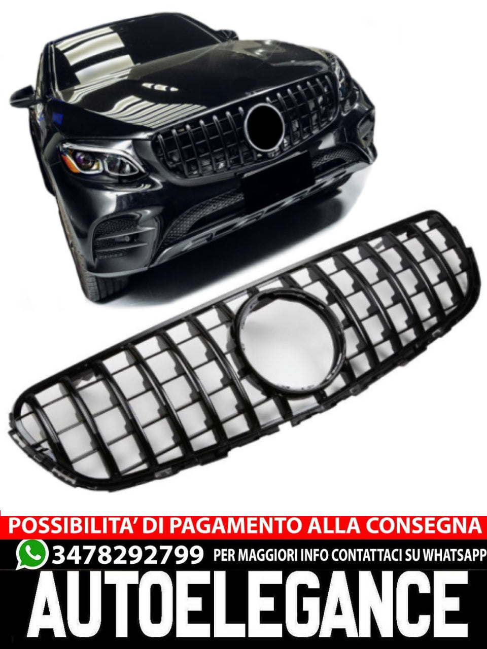 ➕Sports grille for Mercedes X253 GLC-Class AMG GT Panamericana OPTIK➕