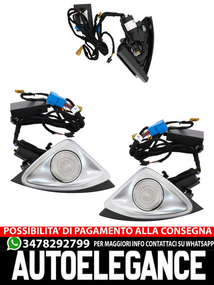 🟢LED 4D Porta Anteriore Tweeter Rotanti 3/64 colori adatto per Mercedes W205🟢